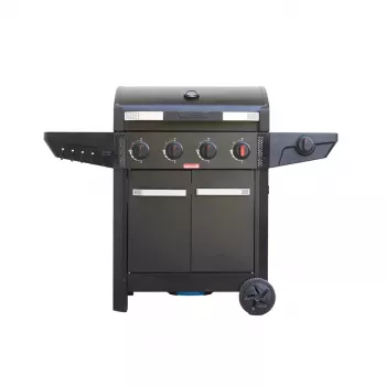 Barbecook dujinė kepsninė Luca 412 su spintele ir šoniniu degikliu, 145.4 x 60.3 x 112.3 cm, juoda