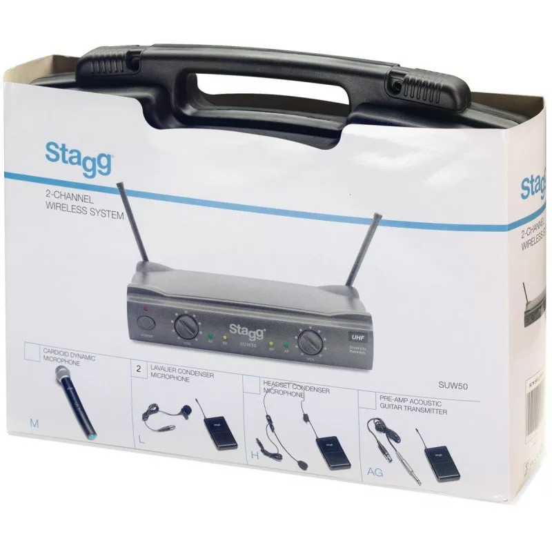 Stagg SUW 50 MM FH EU belaidė UHF sistema, juoda