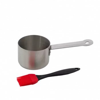 Barbecook Nerūdijančio Plieno Padažų Puodas su Teptuku 10,5 x 7,5 x 23 cm BC-ACC-7211