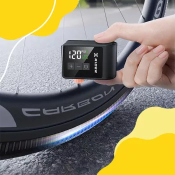 XRIDER XR00MAP01 Elektrinis Dviračio Siurblys - 150 PSI, Skaitmeninis LCD, USB-C Įkraunamas