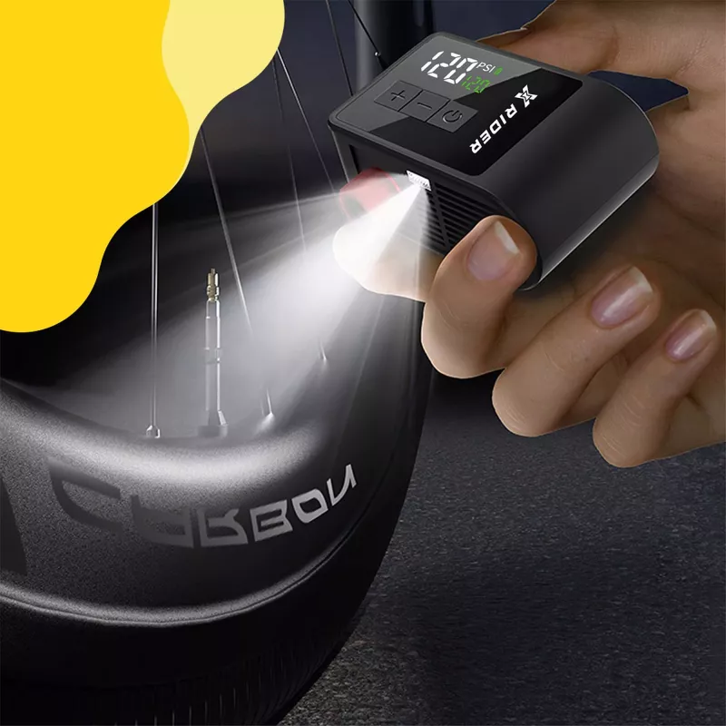 XRIDER XR00MAP01 Elektrinis Dviračio Siurblys - 150 PSI, Skaitmeninis LCD, USB-C Įkraunamas