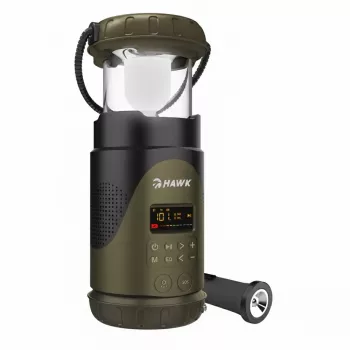 Hawk HWRDI430GN Radijas su saulės baterija, dinaminiu krautuvu ir žibintuvėliu