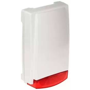INNE MR-300R/24V lauko optinis-akustinis signalizatorius 24V DC 120dB raudonas LED baltas korpusas