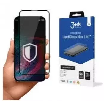 3MK HardGlass Max Lite Apsauginis Stiklas, skirta Apple iPhone 13/13 Pro/14, Juoda