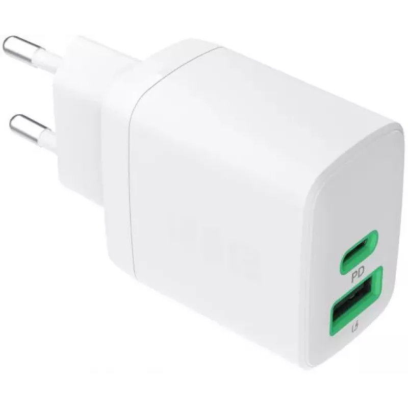 Green Cell PowerSource Duo30 30W USB-C & USB-A Charger White