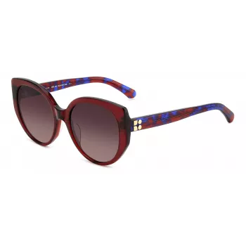 Kate Spade Seraphina GSC9 moteriški akiniai nuo saulės - rudas Havana acetato rėmelis, rudi gradientiniai lęšiai, 55/19/140 mm
