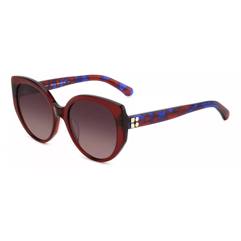 Kate Spade Seraphina GSC9 moteriški akiniai nuo saulės - rudas Havana acetato rėmelis, rudi gradientiniai lęšiai, 55/19/140 mm