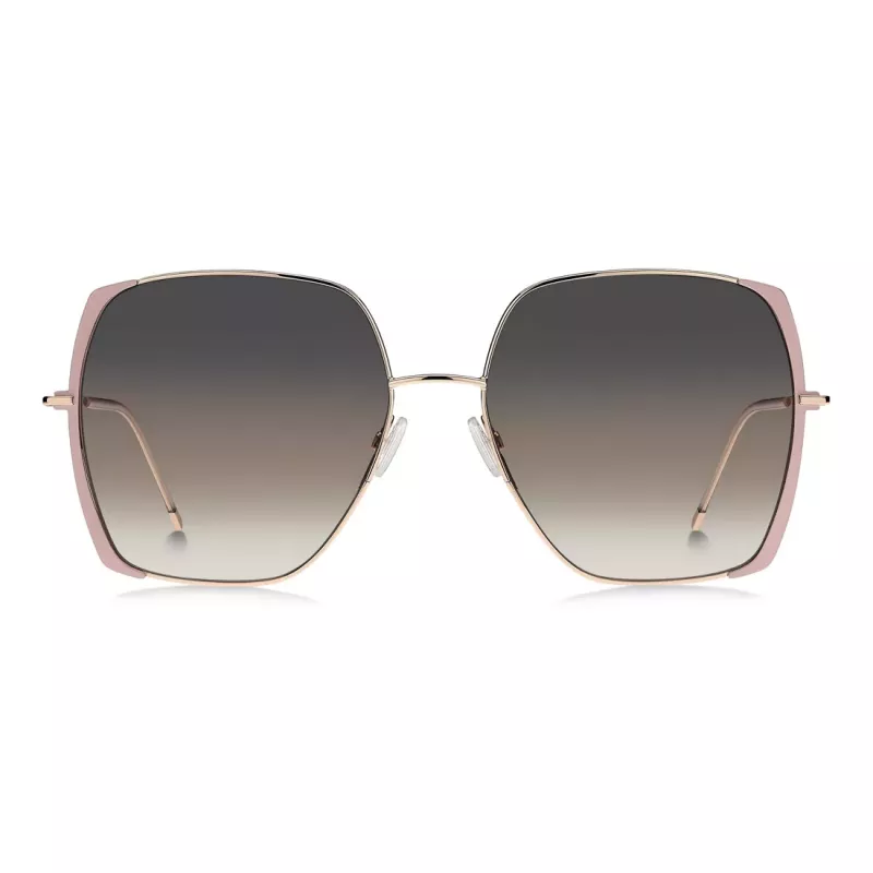 BOSS BOSS1707SBKU Moteriški Akiniai nuo Saulės Juoda Havana Acetatas Pilki Gradientiniai Lęšiai 58mm