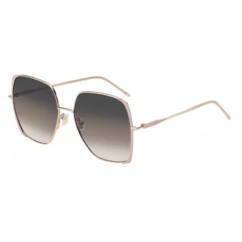 BOSS BOSS1707SBKU Moteriški Akiniai nuo Saulės Juoda Havana Acetatas Pilki Gradientiniai Lęšiai 58mm
