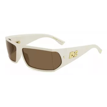 DSQUARED2 vyriški akiniai nuo saulės D2-0140-S-SZJ Pilot Acetate Black Frame Grey Lens 73mm