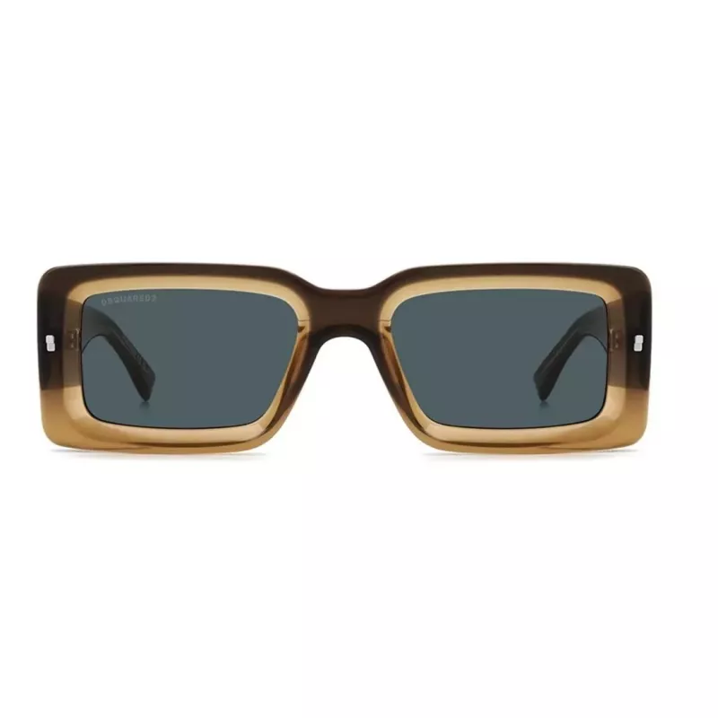 DSQUARED2 D2-0142-S-9EN Vyriški Saulės Akiniai - Juodas Acetato Rėmelis, Pilki Polikarbonato Lęšiai, 52mm
