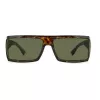 DSQUARED2 D2-0140-S-086 Vyriški stačiakampiai akiniai nuo saulės Havana acetatas pilki polikarbonatiniai lęšiai 73mm
