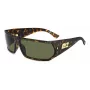 DSQUARED2 D2-0140-S-086 Vyriški stačiakampiai akiniai nuo saulės Havana acetatas pilki polikarbonatiniai lęšiai 73mm