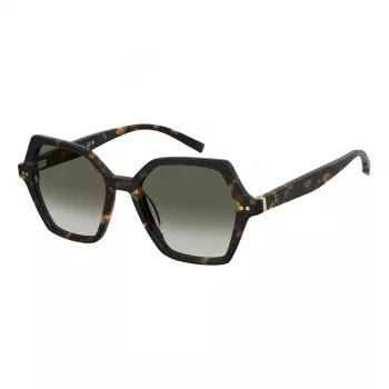Tommy Hilfiger Moteriški TH-2213-S-086 Stačiakampiai Akiniai nuo Saulės - Tamsiai Havana Rėmelis, Rudi Gradientiniai Lęšiai
