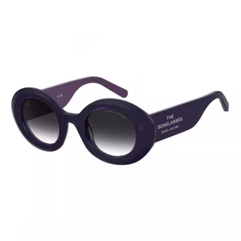 Moteriški akiniai nuo saulės THE MARC JACOBS MARC799SRY8 Havana acetatinis kvadratinis rėmelis rudi gradientiniai lęšiai 47/24/140 mm