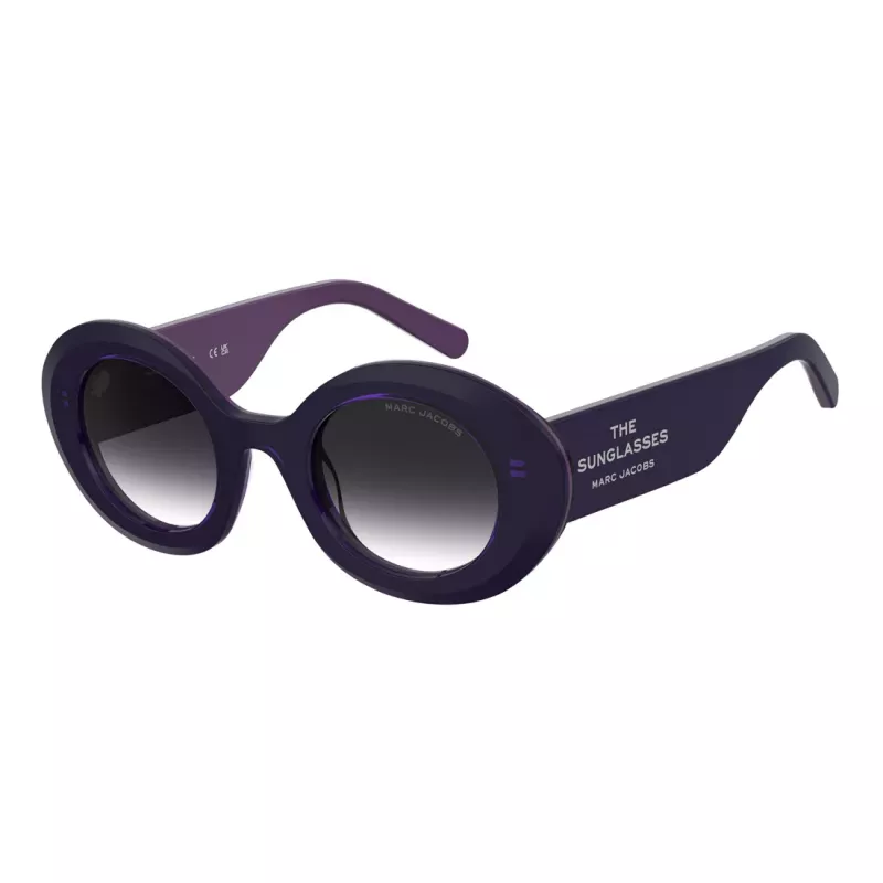 Moteriški akiniai nuo saulės THE MARC JACOBS MARC799SRY8 Havana acetatinis kvadratinis rėmelis rudi gradientiniai lęšiai 47/24/140 mm