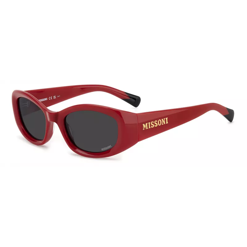 MISSONI Moteriški stačiakampiai akiniai nuo saulės MIS0221SC9A – Rudo havana acetato rėmelis su rudais gradientiniais polikarbonato stiklais – 50/19/130 mm