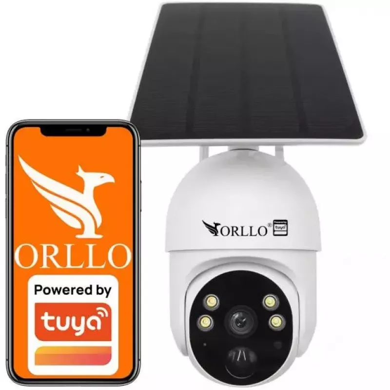 ORLLO TZ1 PRO 4G LTE belaidė sukamoji IP kamera su saulės baterija, 3MP, 10000mAh baterija, IP66