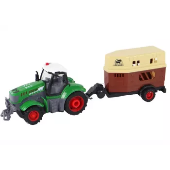 LEAN TOYS RC Tractor Remote Controlled Tractor Agricultural Machine Trailer Remote Control 1:24