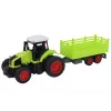 LEAN TOYS nuotoliniu valdymu valdomas traktorius su priekaba 1:16 žalias