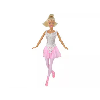 LEAN TOYS Vaikiška lėlė Anlily Balerinos Šokėjos Figūrėlė su Kuodeliu Rožine Suknele