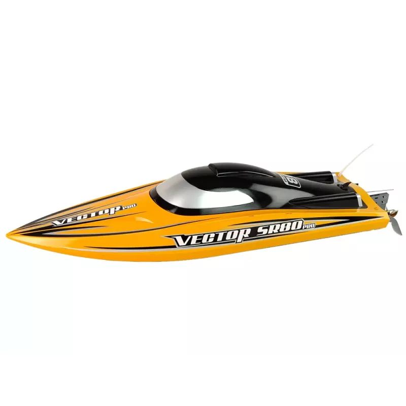 LEAN TOYS SR80 PRO RC Racing Motorboat Brushless ARTR 74 km/h Geltona