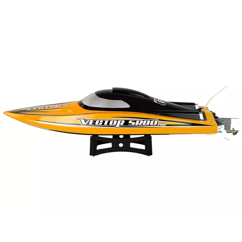 LEAN TOYS SR80 PRO RC Racing Motorboat Brushless ARTR 74 km/h Geltona
