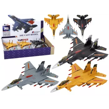 LEAN TOYS Lėktuvėlis su trinties varikliu, pilkas, juodas arba geltonas