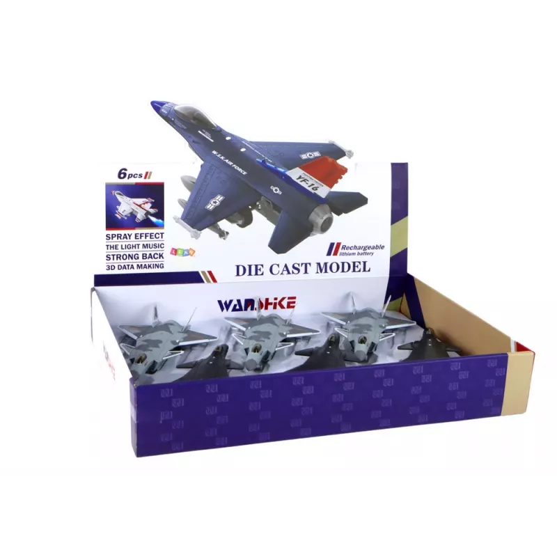 LEAN TOYS Friction Driven Airplane, Black or Gray