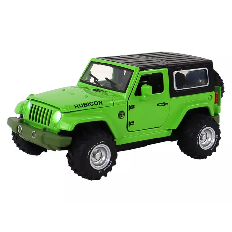 LEAN TOYS Visureigis Automobilis su Baterijomis, Trinties Pavara, Metalinis, Žalias, 1:32