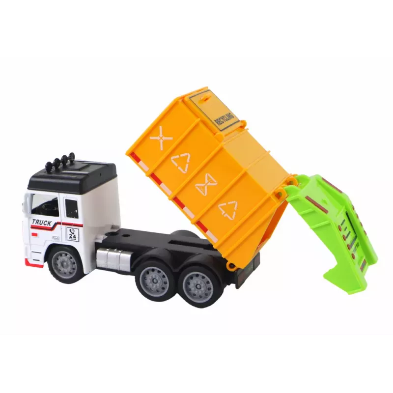 LEAN TOYS Šiukšliavežis su priekaba 2 spalvos
