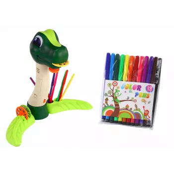 LEAN TOYS Dinosaur Drawing Projector with Sounds and Accessories