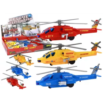 LEAN TOYS Aluminum Rescue Helicopter Mix Drive RC Helicopter 3-Channel 2.4 GHz