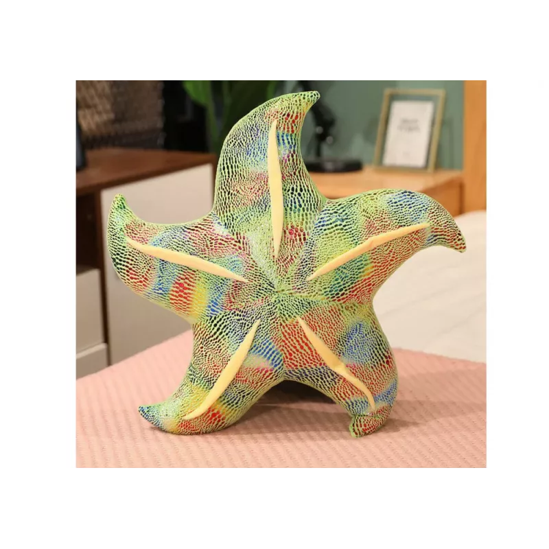 LEAN TOYS Mascot Plush Starfish Green Pillow 45 cm