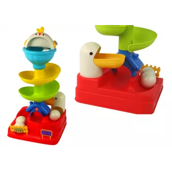 LEAN TOYS Sensorinis žaislas Krintantis rutulys Vištos čiuožykla