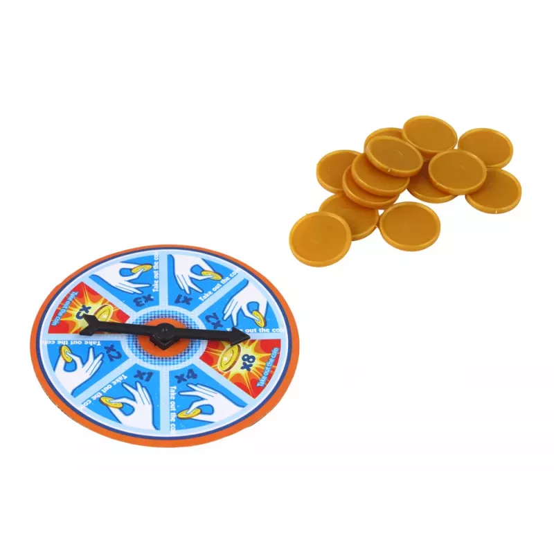 LEAN TOYS Arcade Game Shark Pirate Exploding Coins Drawing Wheel