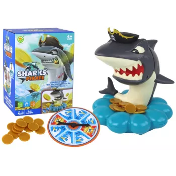 LEAN TOYS Arcade Game Shark Pirate Exploding Coins Drawing Wheel