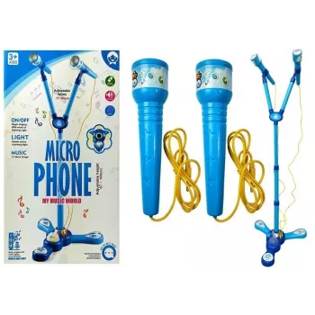 LEAN TOYS Mikrofonas Karaoke Rinkinys Mėlynas Tripod