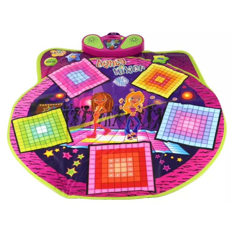 LEAN TOYS vaikų šokių kilimėlis su šviesomis ir garsais, baterijomis, 91cm x 93cm
