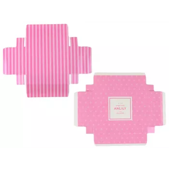 LEAN TOYS Nail Set Pink Nail Tips Stickers Diamonds