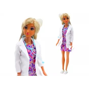 LEAN TOYS Anlily 4in1 Fashion Doll Playset - Doctor, Hairdresser, Cook, Animal Care - Over 50 Pieces