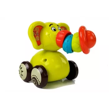 LEAN TOYS Žaislinis automobilis Dramblys kūdikiams Lankstus straublys
