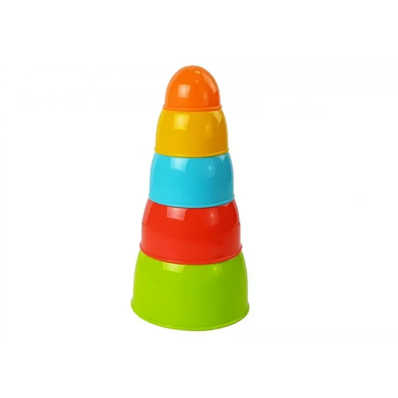 LEAN TOYS Pyramid Cups Bowls for a Baby 5 pcs