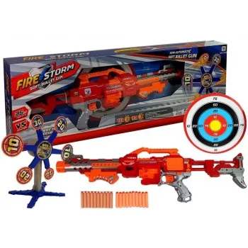 LEAN TOYS Foam Dart Rifle with Rotating Target 66 cm