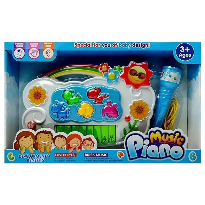LEAN TOYS Electronic Piano with Flowers Connect to Phone