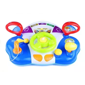 LEAN TOYS Interaktyvus vairas vaikams su garsais