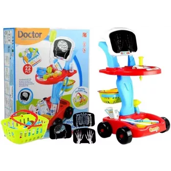 LEAN TOYS Medicininė kuprinė su 22 elementais - Įvairiaspalvė