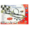 LEAN TOYS Car Track Racing Two Cars Loops Power Supply 565 cm