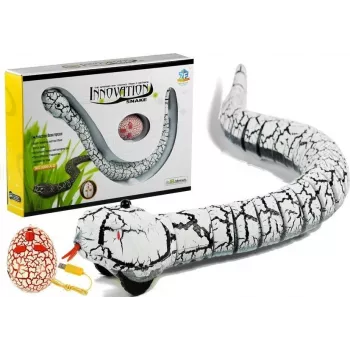 LEAN TOYS nuotolinio valdymo balta gyvatė