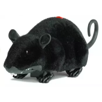 LEAN TOYS Big RC Mouse Toy Wheels Black - Make a Prank